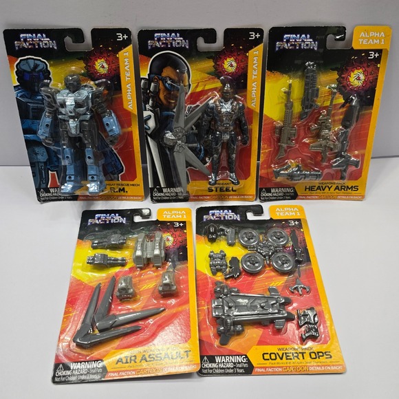 Final Faction Action Figures Alpha Team 1 Lot‎ of 5 New - Picture 1 of 6